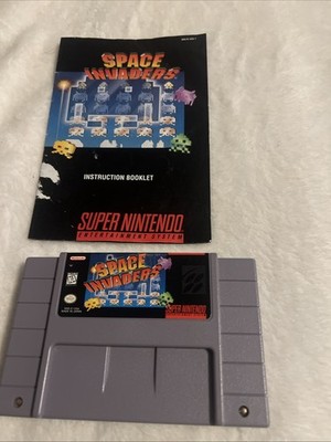 Super Nintendo Space Invaders Game and Manual / Untested