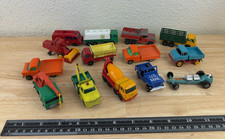Vintage Matchbox Lesney Diecast Vehicle Lot 14 Trucks Cars BP Tanker Fire Kent