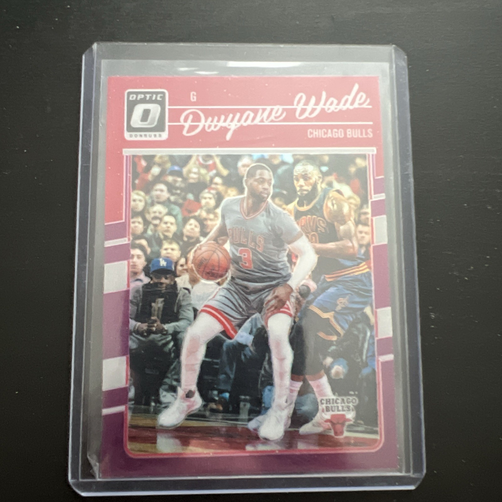 2016-17 Donruss Optic Purple Dwayne Wade Guarded By Lebron SP