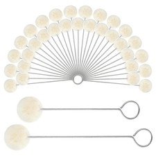 30 St&uuml;ck Wolle Daubers Ballb&uuml;rste, Wolle Daubers Ballpinsel Mit Metallgriff Lede