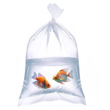 100PCS Plastic Clear Fish Bags,Leak-Proof Shipping Bags,Double Bottom Seal St...