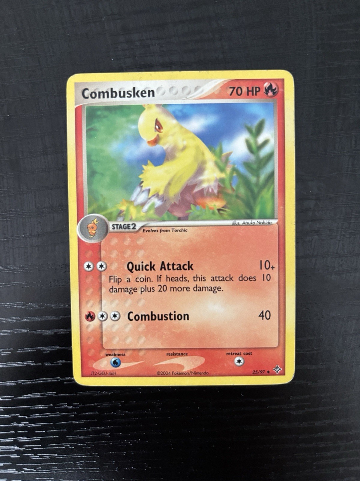 Combusken 25/97 Uncommon Dragon Pokémon Card English 2004