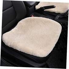 Fluffy Genuine Sheepskin Car Seat Cover for Auto Fuzzy Front 20 20inchs Pearl