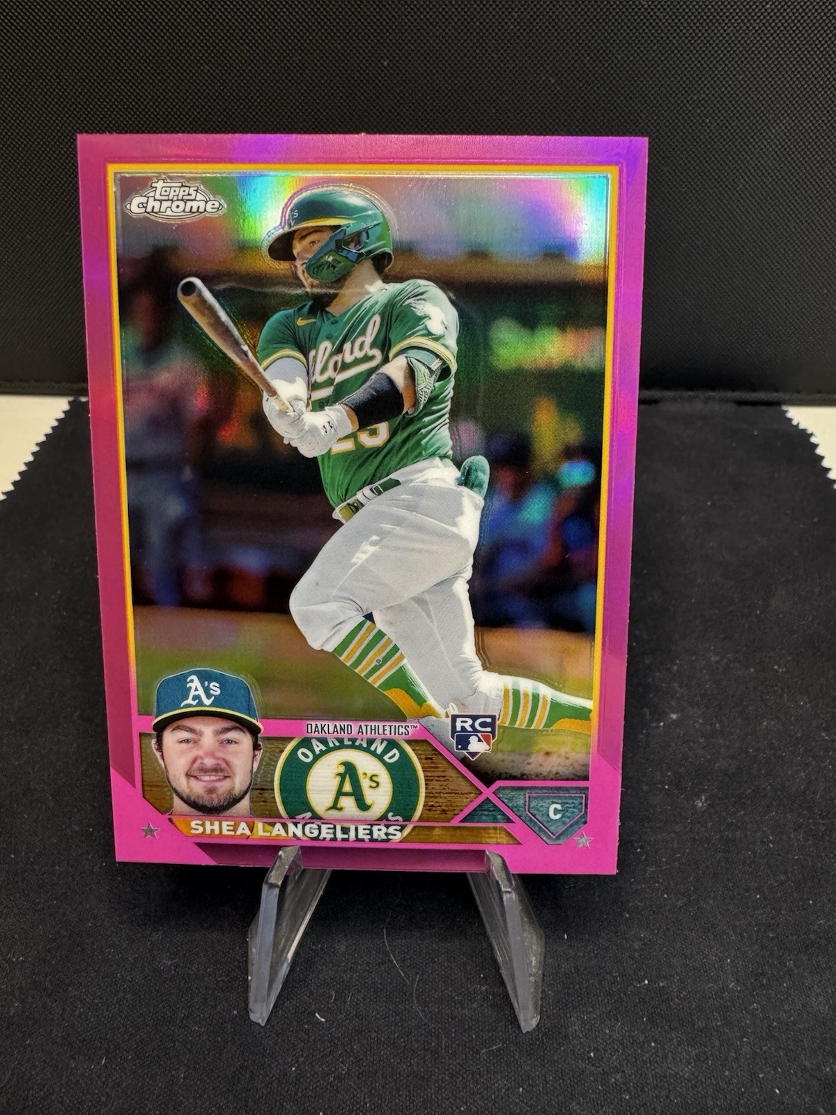 2023 Topps Chrome Pink Refractor Shea Langeliers #175 Athletics (JM)