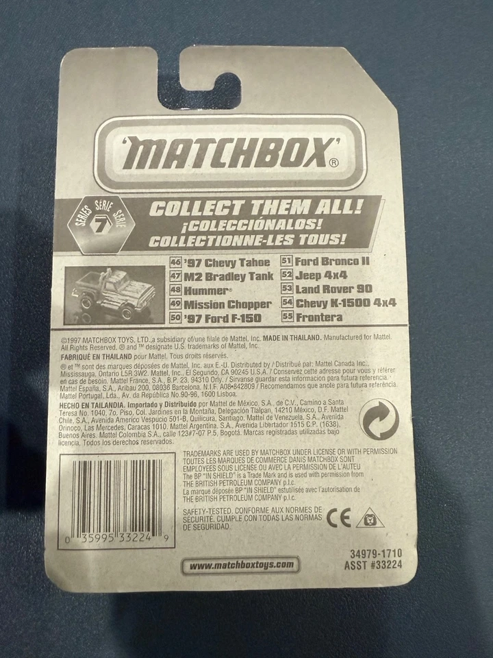 MOC Rare Matchbox Diecast Land Rover 90 Series 7: Rough 'n Tough Green No. 53 - Image 4 of 4