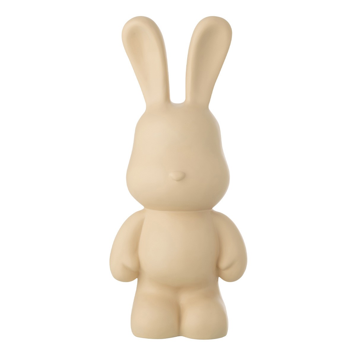 Statue lapin en résine Eddy 59cm beige : sublimez l'ambiance de votre terrasse