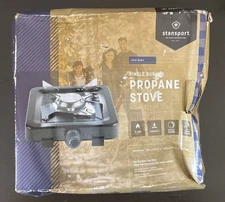 New STANSPORT SINGLE BURNER PROPANE CAMPING OUTDOOR BLACK