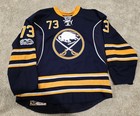 Buffalo Sabres Baptiste Game Worn Used Hockey Jersey NHL100 Patch Centennial — photo 1