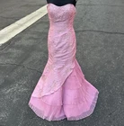 Bellezza Gown Dress Purple Sequin Beaded Ruffle Mermaid Prom Costume SZ 6