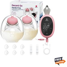 Breast Pump Hands Free D6, Ultra-Lightweight Wearable Breast Pump with Soft D...