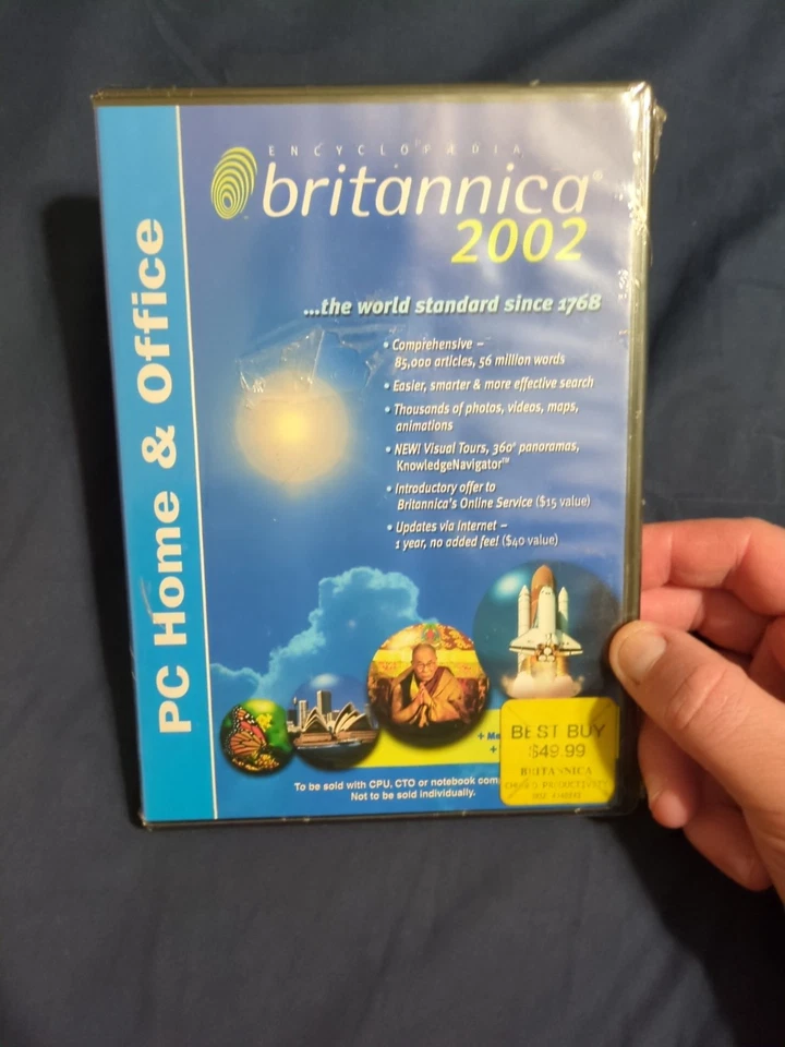 Encyclopedia Britannica 2002 Pc Home & Office CD DVD 2 Data Disc Set USED - Image 4 of 4