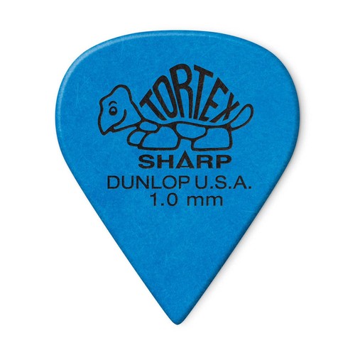 Used Dunlop Tortex Sharp 1mm Pick, 12-Pack