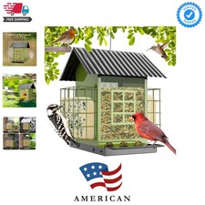 Durable Hanging Metal Bird Feeder - 3.7 lb Capacity for Varied Bird Species