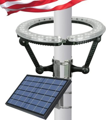 Flag Pole Light Solar Powered, 4640 Lumen Solar Flagpole Light, Up to 15 Hrs ...