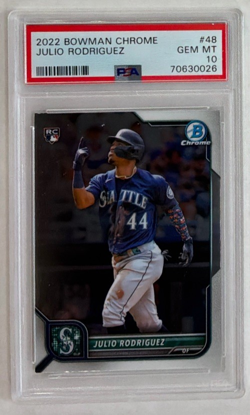 2022 Bowman Chrome Julio Rodriguez #48 Seattle Mariners RC Rookie 