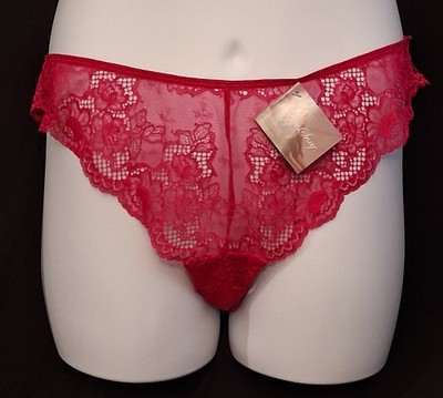 Size XL Red Sheer Lace Smart & Sexy Bikini Underwear New With Tag. 