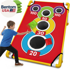 Cornhole Board Set with 21 Games, 8 Bean Bags - Arcade Style Corn Hole Games fo