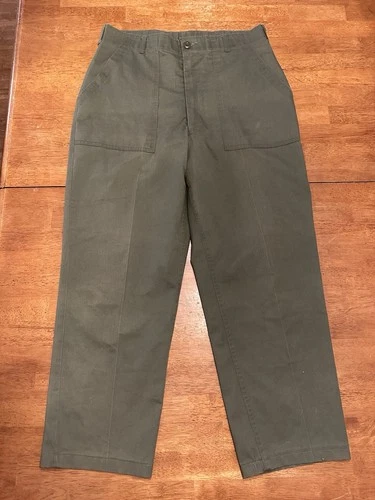 Vintage OG-507 Utility Trousers Pants 36x31 Green Vietnam Military Pants
