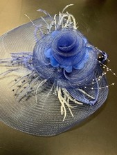 Royal Blue Fascinator Derby Hat