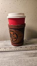 Jeep Leather coffee cup sleeve Tim hortons/Dunkin size
