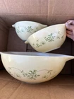 Vintage Pyrex Shenandoah Nesting Mixing Bowls Set of 3 Yellow  401 402 403