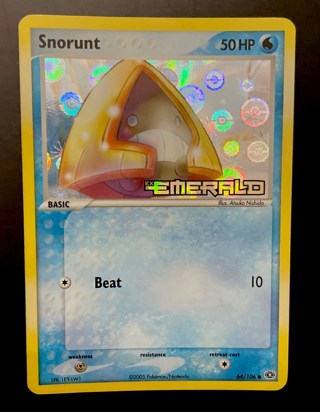 Snorunt EX Emerald Reverse Holo 64/106 Uncommon Stamped NM
