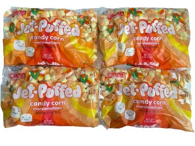 Rare! Jet-Puffed Delicious Candy Corn Marshmallows Pack of 4 Bags Free Shipping