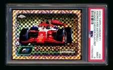 2024 Topps Chrome F1 #94 Kimi Antonelli RC Orange Checker Refractor #07/25 PSA 9