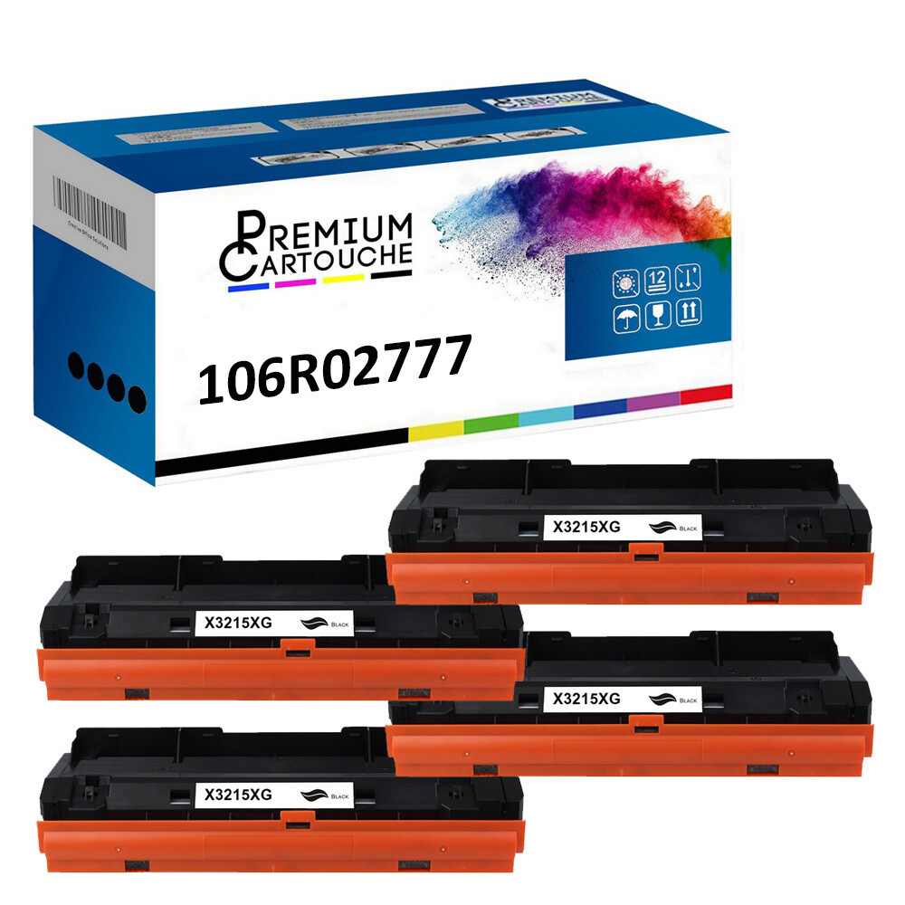 Cartouche 106R02777 compatible Xerox pack de 4 toners noirs pour imprimer sans interruption vos rapports