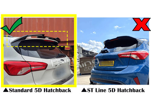 19-25 PAINT COLOR Fits Ford Focus MK4 4TH Hatchback C519 Rear Roof Trunk Spoiler - Foto 2 di 5