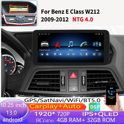 10.25'' Android Car Stereo For Mercedes Benz E Class W212 NTG4.0 Carplay DSP GPS