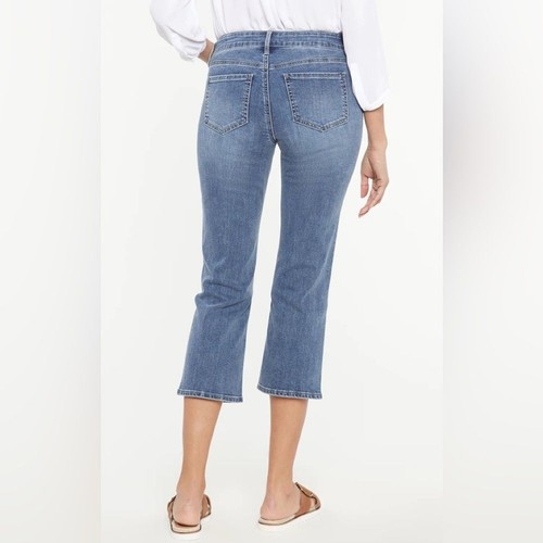 NYDJ Marilyn Straight Crop Jeans Sz 14 Cool Embrace Denim Stretch Summer Casual - Picture 3 of 9