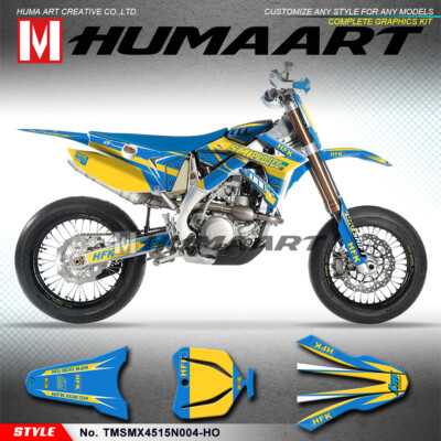 MX Custom Vinyl Sticker Decal Graphics Full Kit for TM Racing SMX 450 2015-2021