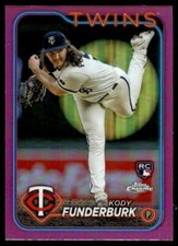 2024 Topps Chrome Pink Refractor Kody Funderburk RC Rookie Minnesota Twins #297