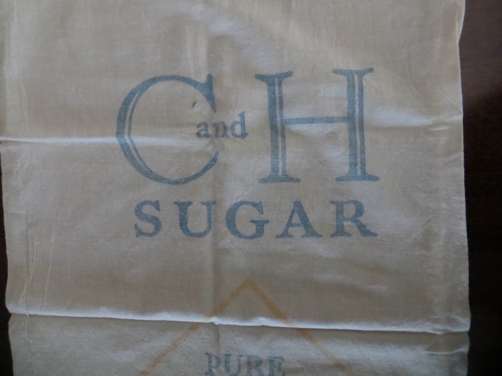 Vintage Sugar Bag Sack C and H Hawaiian & Californian San Francisco 25