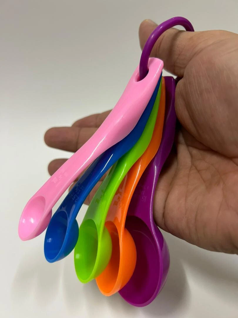 Measuring Spoon Set Plastic 15g, 7.5g, 5g, 2.5g, 1g Kitchen Utensil Colorful