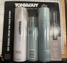Toni  Guy Casual Collection Kit Big Bottles Mousse Sea Salt Spray Hairspray NEW