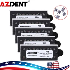AZDENT Dental Ortho MIM Braces Brackets Mini Roth MBT 018/022 Hooks 345 Metal