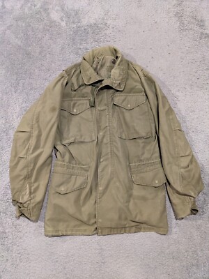 US Army Jacket Mens Small M65 OG-107 Field Coat 60s Scovill Conmar
