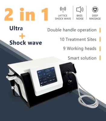 2in1 Ultra Shock Wave Therapy Machine Physiotherapy ED Body Massage Pain Relief
