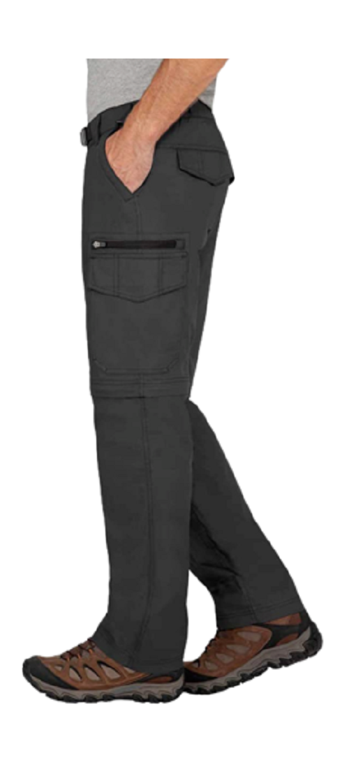 BC CLOTHING MENS CONVERTIBLE CARGO HIKING PANTS SHORTS (CHARCOAL, Mx32