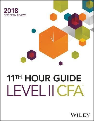 WILEY 11TH HOUR GUIDE FOR 2018 LEVEL II CFA EXAM (CFA *Excellent Condition*-image