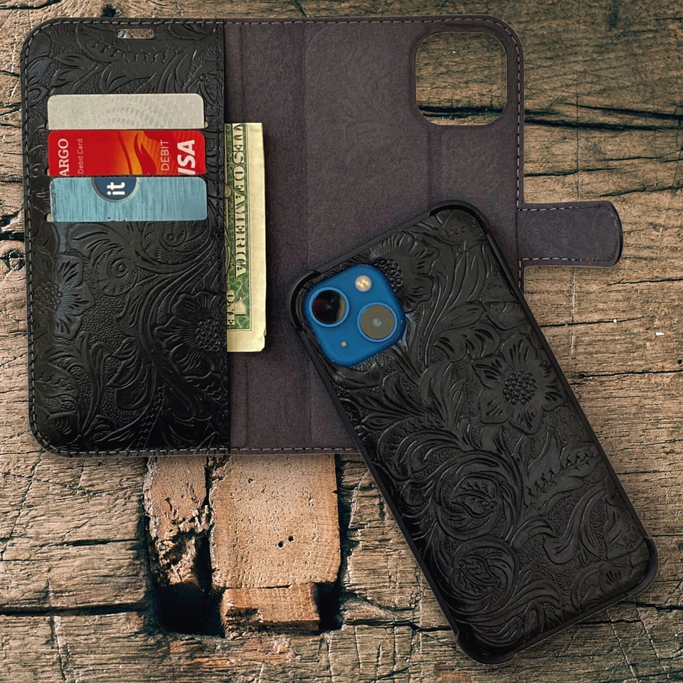 iPhone 14/Plus/Pro/Pro Max Case - Detachable Magnetic Bumper/RFID Blocking Slots - Image 2 of 4