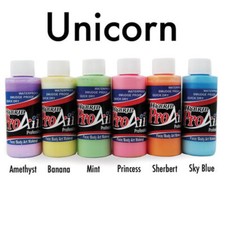 Airbrush Face Paint ProAiir Unicorn Kit FX Makeup Set of Six 2 oz