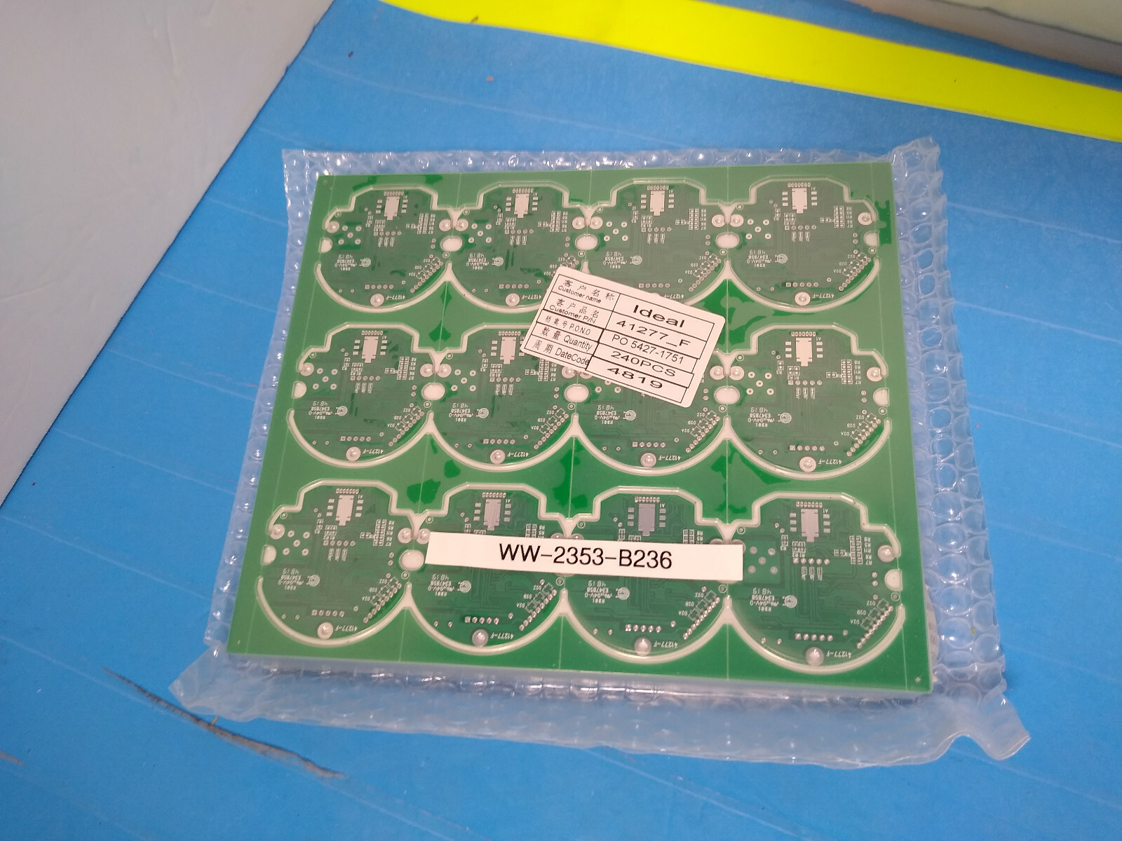 94V-0 A002 41277-F E347858 PCB One PACK of 240 Printed Circuit  