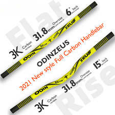 Manubrio bici mtb full fibra di carbonio aumento intensità flat rise morsetto bar