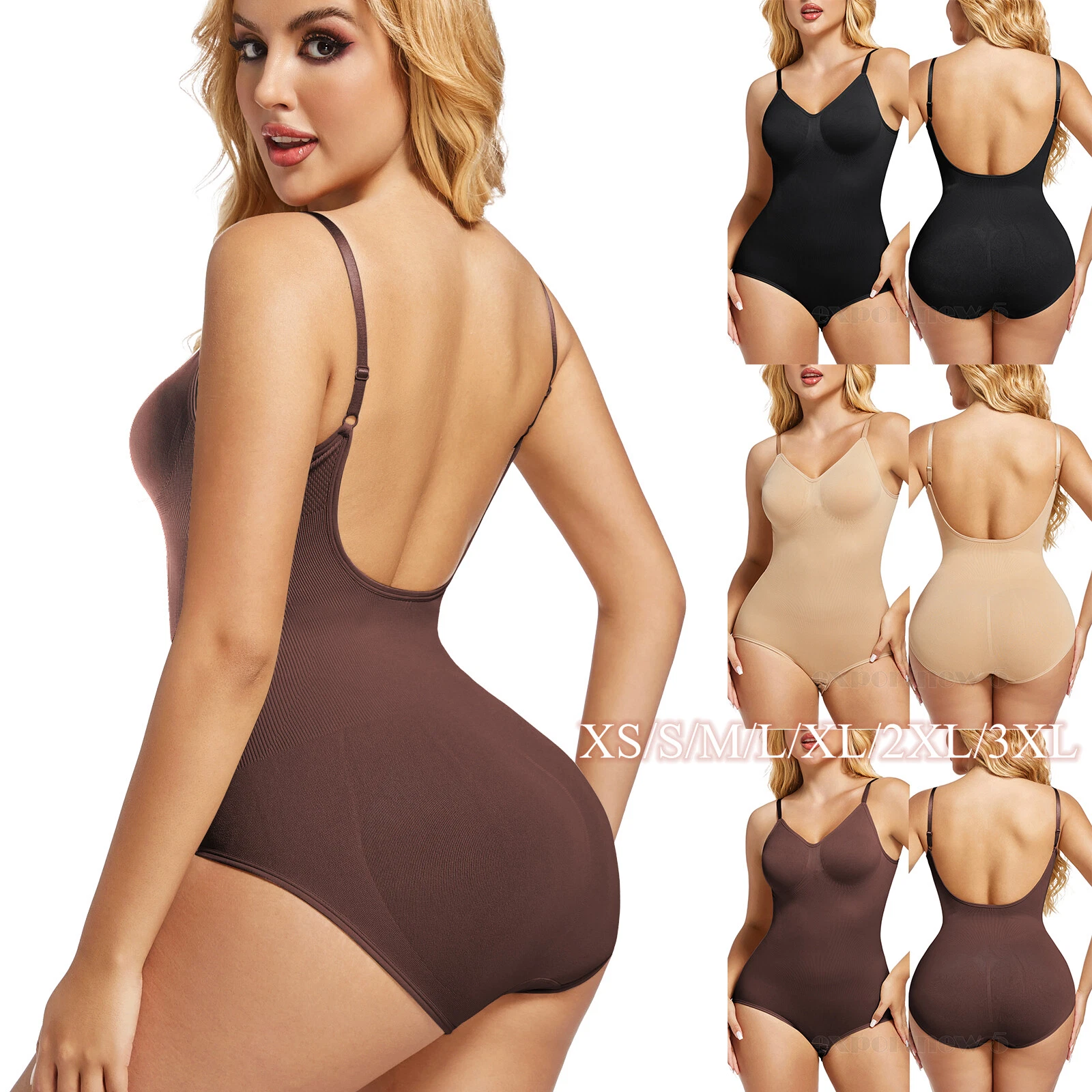 Women Trainer Backless Bodysuit Shapewear Tummy Control Body Shaper Slimming Top