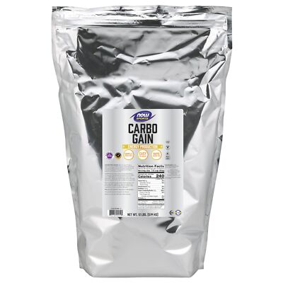 NOW Sports Carbo Gain 86 Servings Pure Maltodextrin Non GMO Complex Carbohydrate