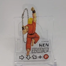 Ken Street Fighter Ⅱ 2 Yawaraka Clear Keychain Daiso Capcom Japanese Video Game