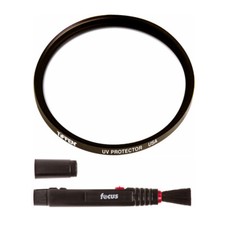 Tiffen 62mm UV Protector Lens Filter with Focus Lens Cleaning Brush